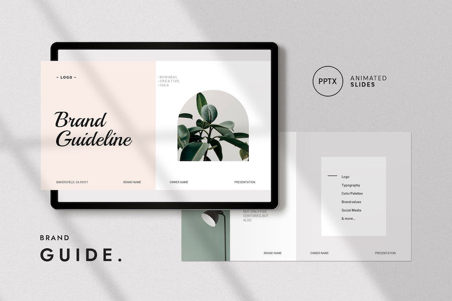 Brand Guideline Powerpoint Template Z93CQP4