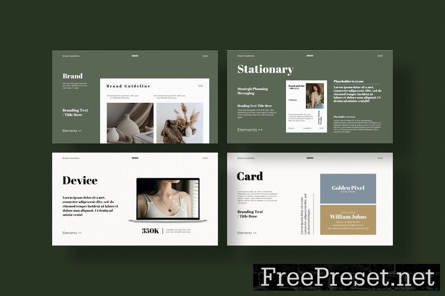 Brand Guideline Presentation template LZ2EKUF