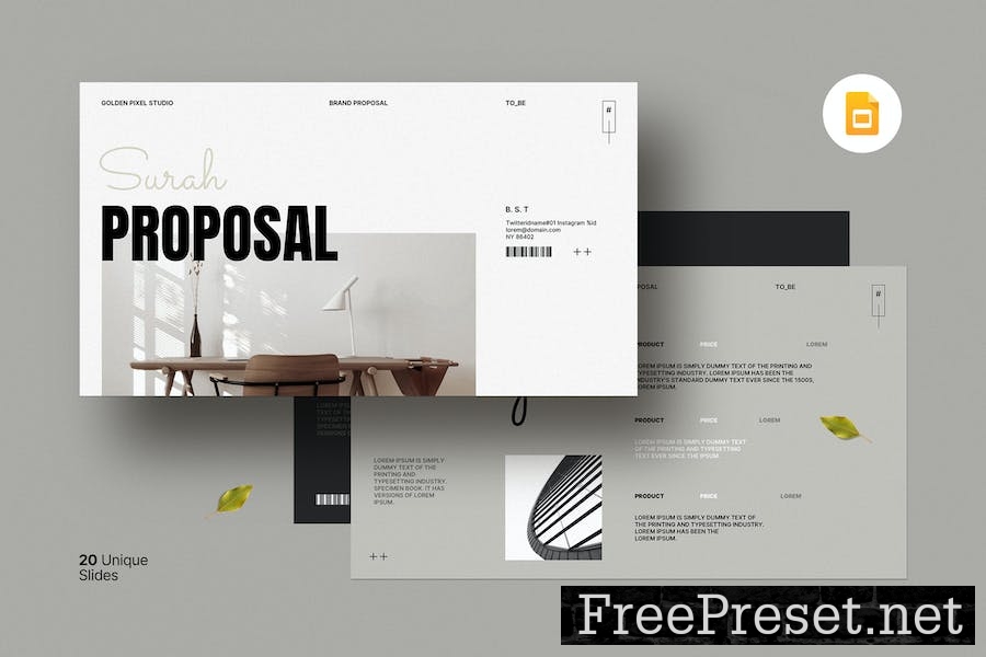 Brand Proposal Google Slides Template 462JPMD