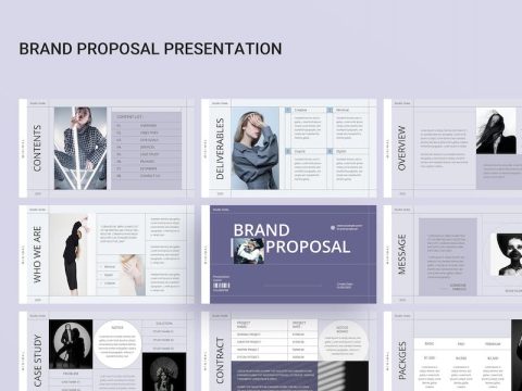 Brand Proposal Keynote Presentation Template WU74UDY