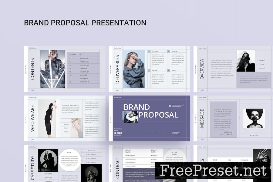 Brand Proposal Keynote Presentation Template WU74UDY