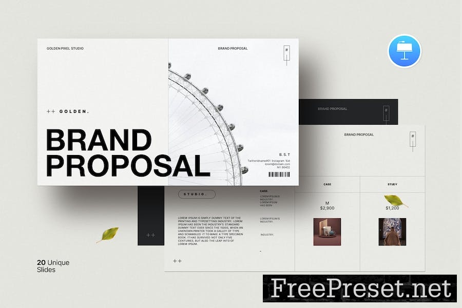 Brand Proposal Keynote Template T92XJ8G