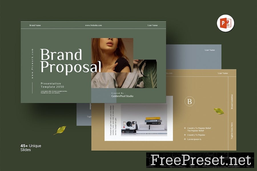 Brand proposal Presentation template EBCPDRV