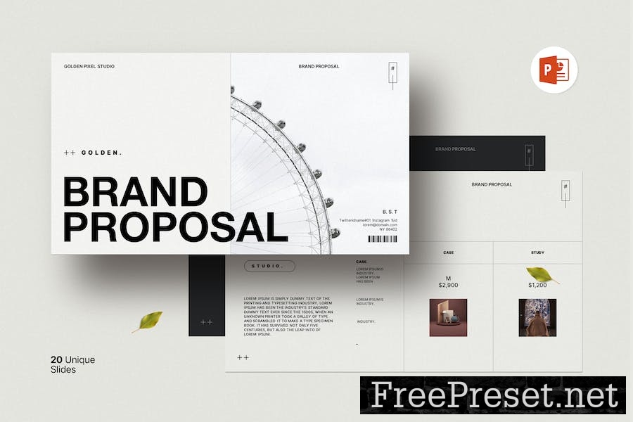 Brand Proposal Presentation Template YEPQQAN