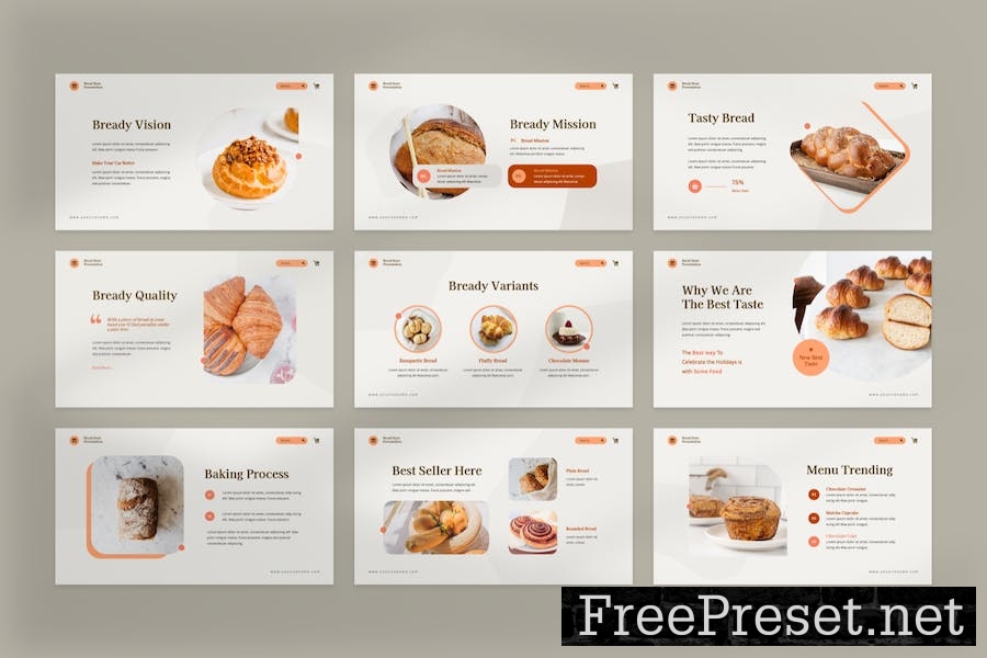 Bready - Bakery Store Googleslide Template CCMSKWD