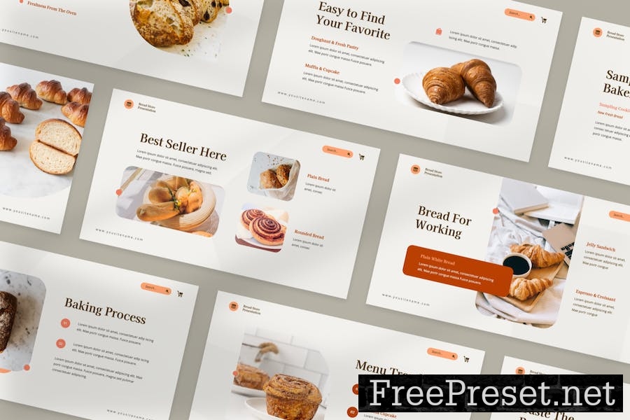 Bready - Bakery Store Googleslide Template CCMSKWD