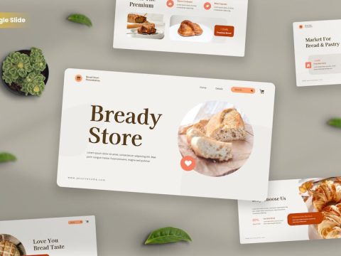 Bready - Bakery Store Googleslide Template CCMSKWD