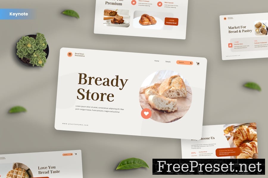 Bready - Bakery Store Keynote Template WSWJ7WY