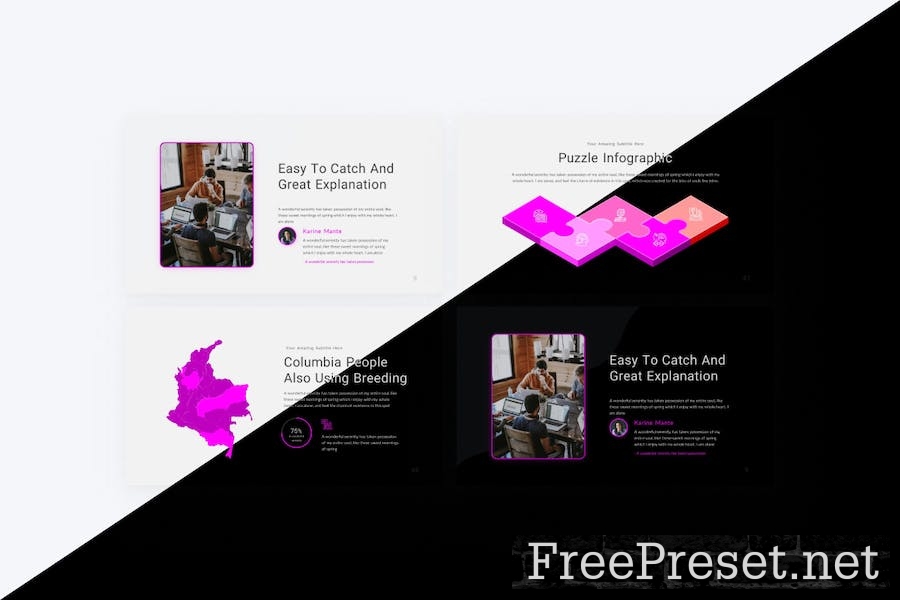 Breeding Purple Creative Education PowerPoint E5KSY23