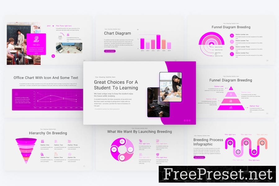 Breeding Purple Creative Education PowerPoint E5KSY23