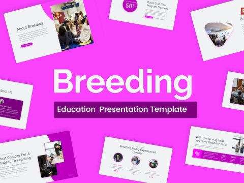 Breeding Purple Creative Education PowerPoint E5KSY23