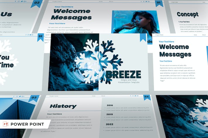 BREEZE - Digital Business Profile PPT Template