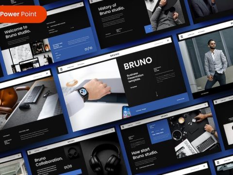 Bruno – Business PowerPoint Template 55HBK6T