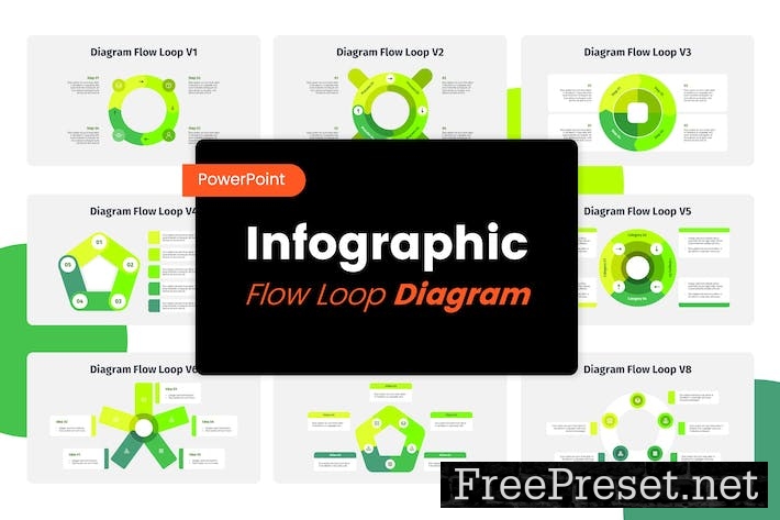 Bundle Diagram Flow Loop - Powerpoint Template SEA5PVE