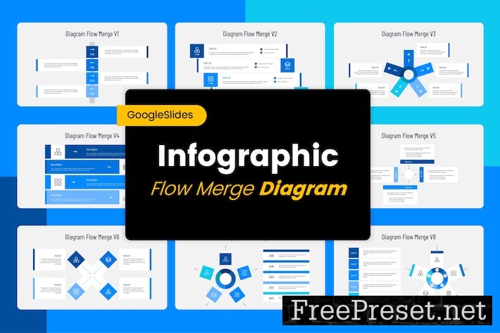 Bundle Diagram Flow Merge - Google Slides Template