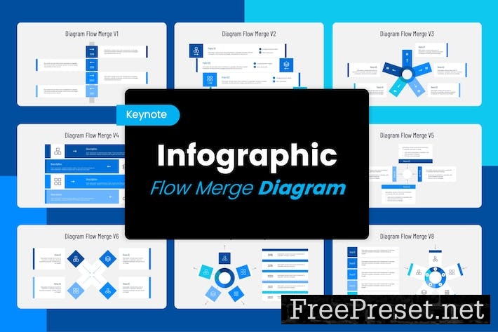 Bundle Diagram Flow Merge - Keynote Template TEZFSHU