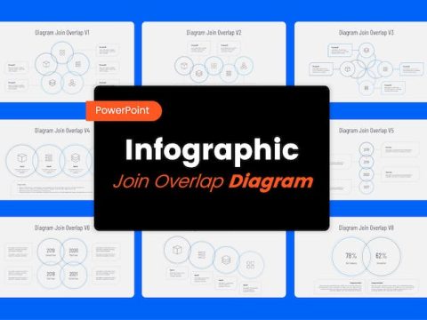 Bundle Diagram Join Overlap - Powerpoint Template