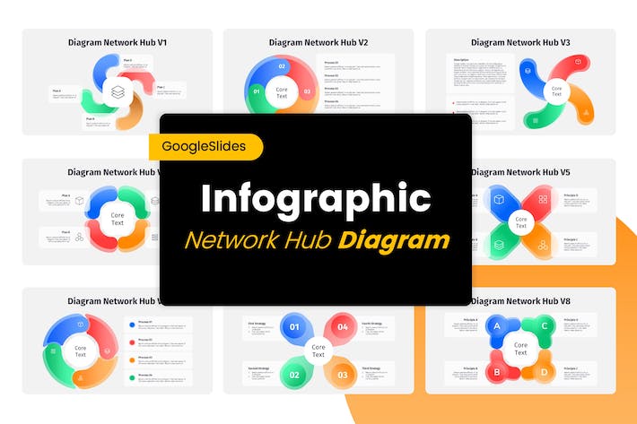 Bundle Diagram Network Hub - Google Slides 5HJY4NG