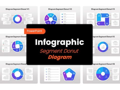 Bundle Diagram Segment Donut - Powerpoint Template 546JQTX