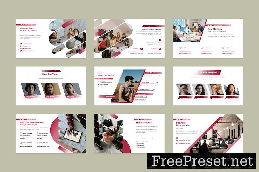 Business / Corporate PowerPoint Template MMVVN9B