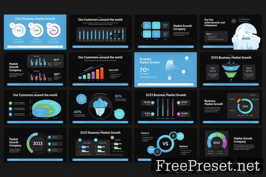 Business Market Growth Keynote Template V7B249L