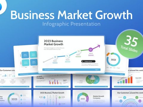 Business Market Growth Keynote Template V7B249L