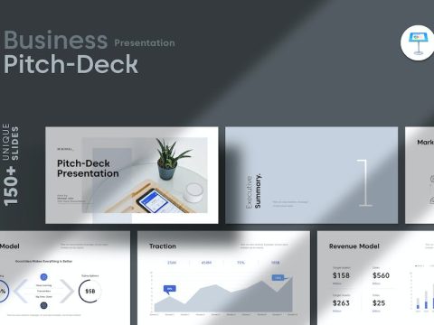 Business Pitch Deck Keynote Presentation Template SXUL2Q3