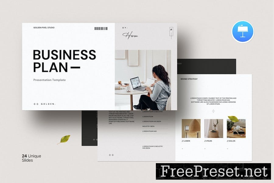 Business Plan Google Slides Template 5YHL35E