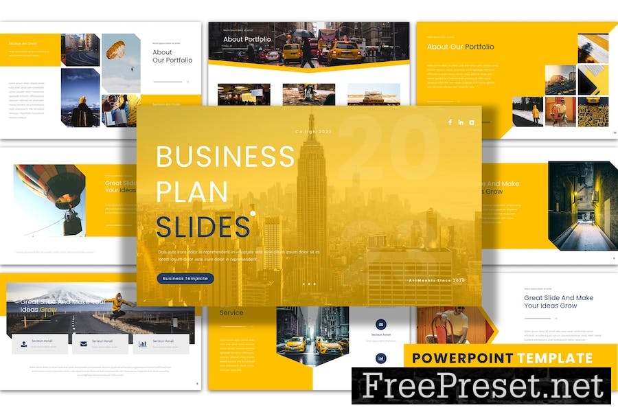 Business Plan - PowerPoint Presentation Template ZYR9QNU