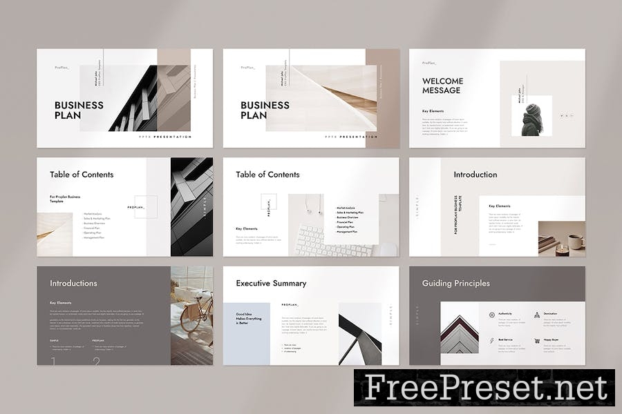 Business Plan PowerPoint Template T8M4CVJ