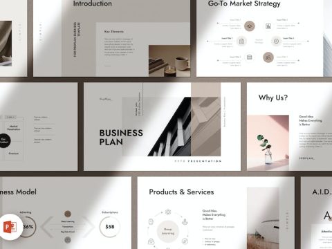 Business Plan PowerPoint Template T8M4CVJ