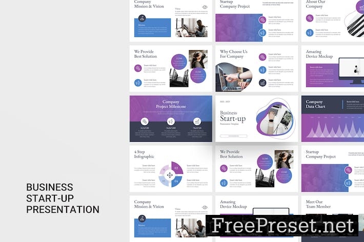 Business Start-up PowerPoint Presentation Template AQZ4W9C