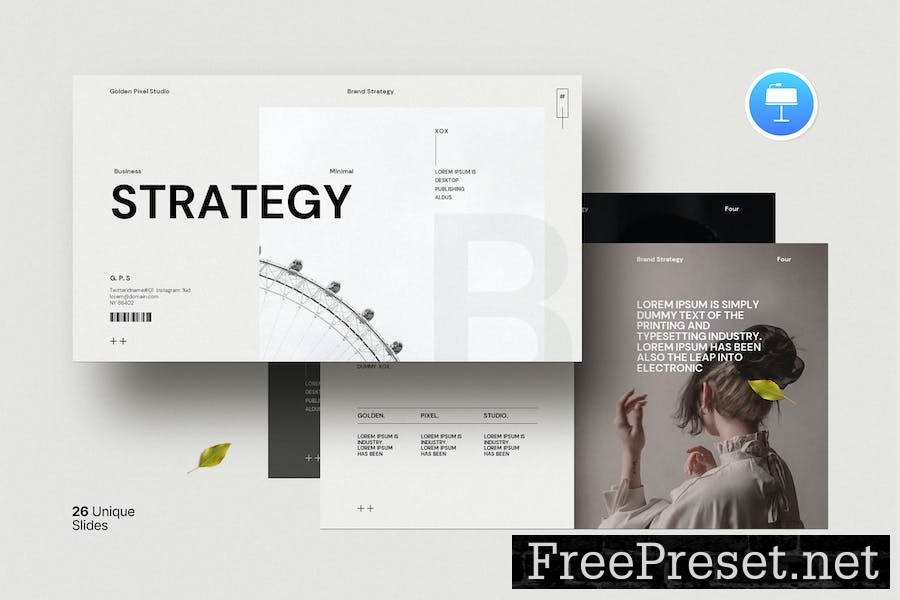 Business Strategy Keynote Template 7R5V6GP