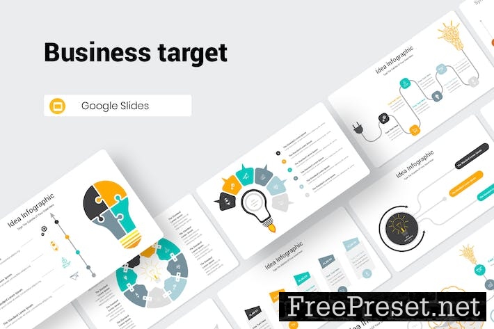 Business target Infographic Google Slides Template KEEZ7F9