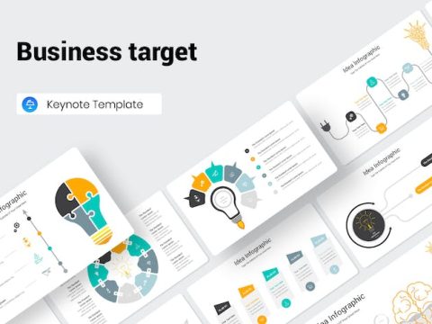 Business target Infographics Keynote Presentation M6LCK7U