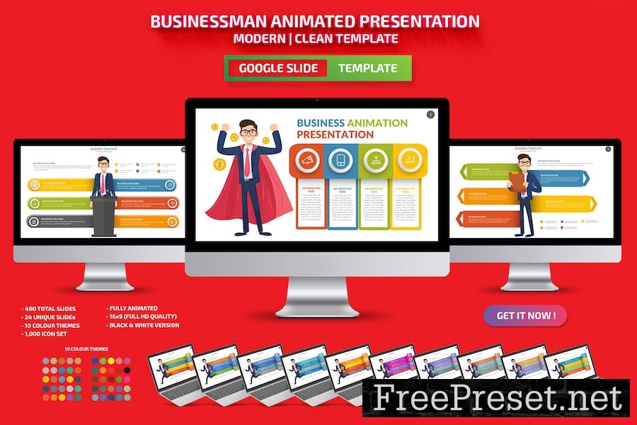 Businessman Google Slides Presentation 6DJ3KT2