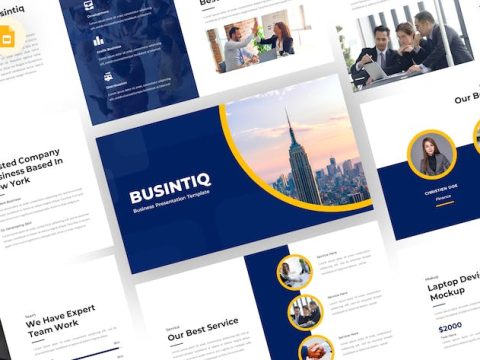 Busintiq - Business Google Slides Template 4J8AE42