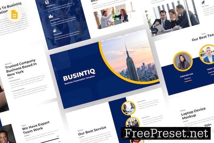 Busintiq - Business Google Slides Template 4J8AE42