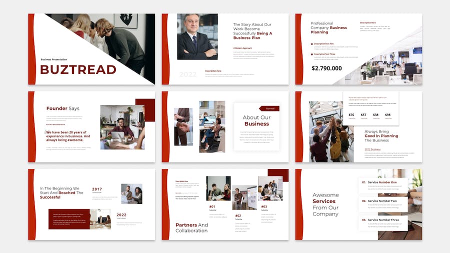 Buztread - Business Presentation Keynote Template 792P499