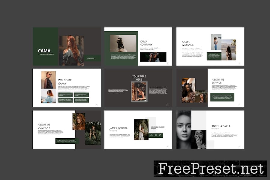 Cama Powerpoint Template 4VGU9XE