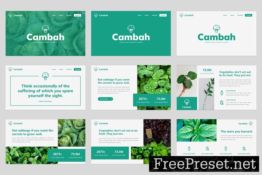 Cambah - Healthy Food Google Slides Template ZHCG4YA