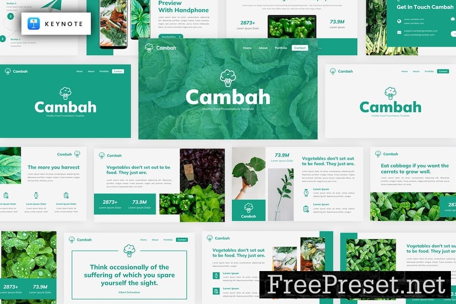 Cambah - Healthy Food Keynote Template FHUTY7S