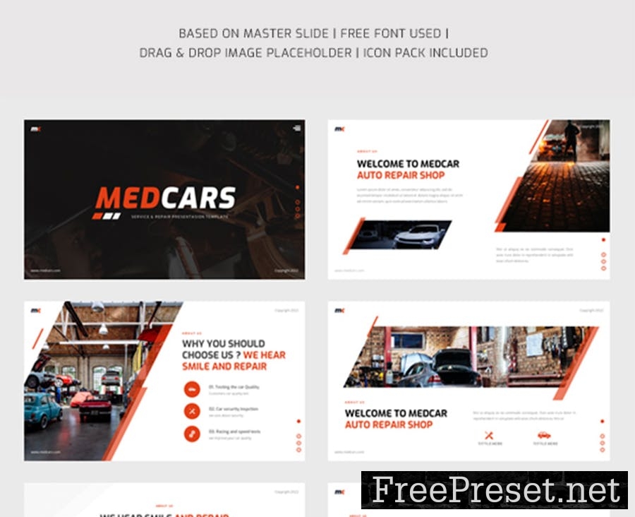 Car Repair and Service Google Slide Template WU9VSE2