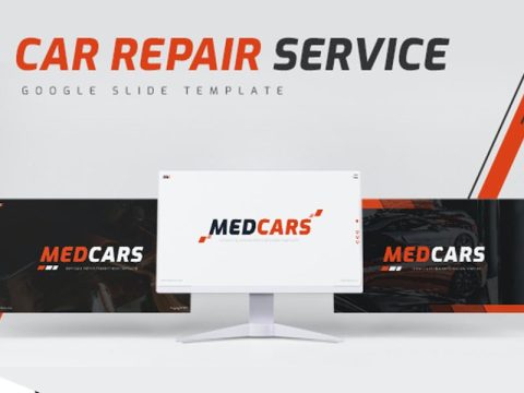 Car Repair and Service Google Slide Template WU9VSE2