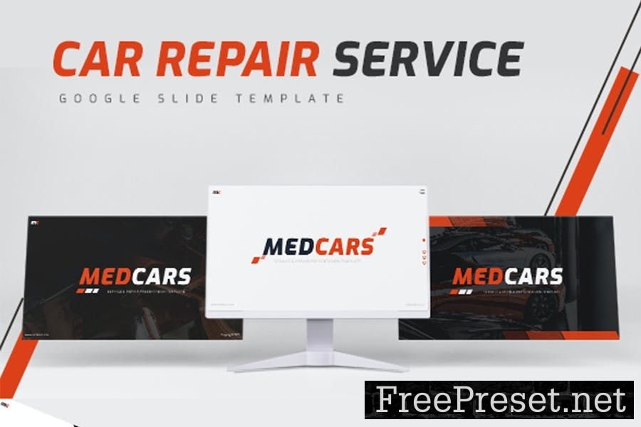 Car Repair and Service Google Slide Template WU9VSE2