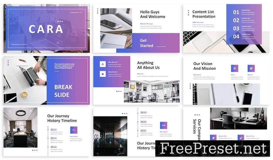 Cara - Business Google Slide Template 249J2PT