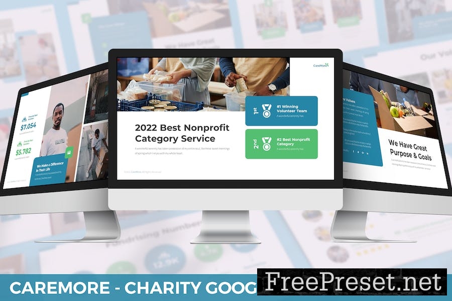 Caremore - Charity Google Slide Template KYNQFDL