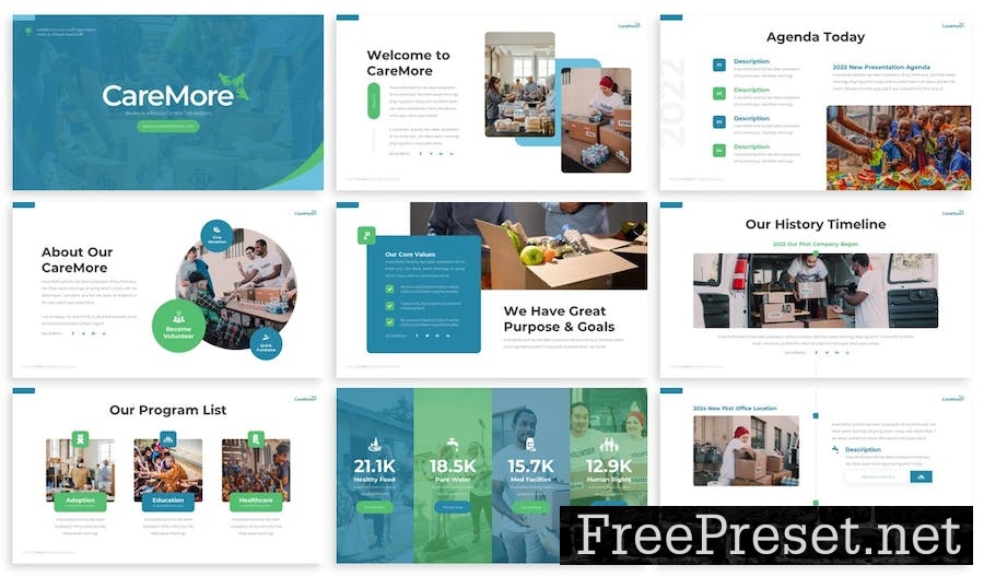 Caremore - Charity Powerpoint Template Z3THNUC
