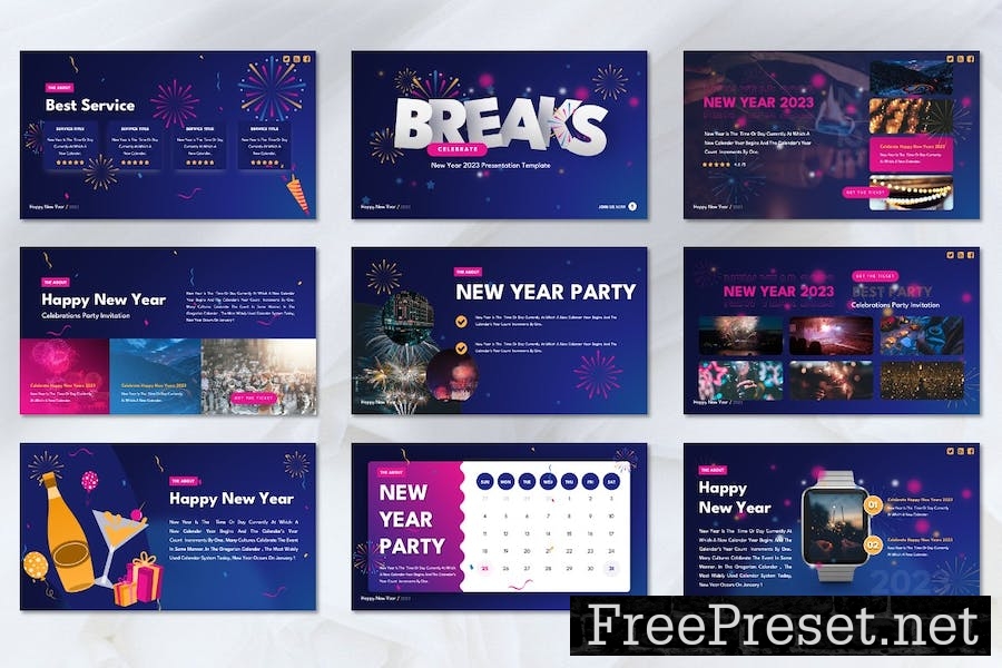 Celebrate - New Year 2023 Keynote Template SDKM534