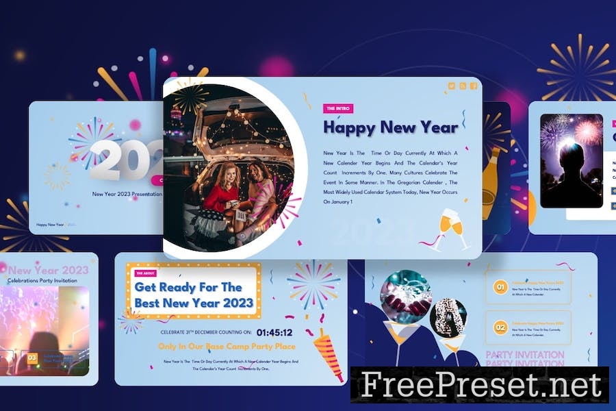 Celebrate - New Year 2023 Keynote Template SDKM534